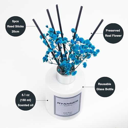 Ocean Breeze Reed Diffuser Set with Essential Oil