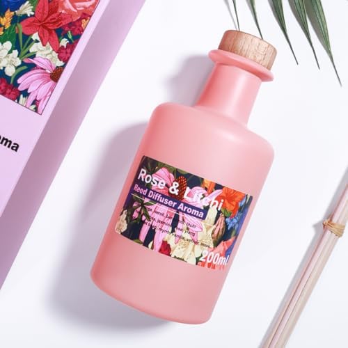 Rose Litchi Reed Diffuser Set - 68fl oz Sweet Floral Aroma