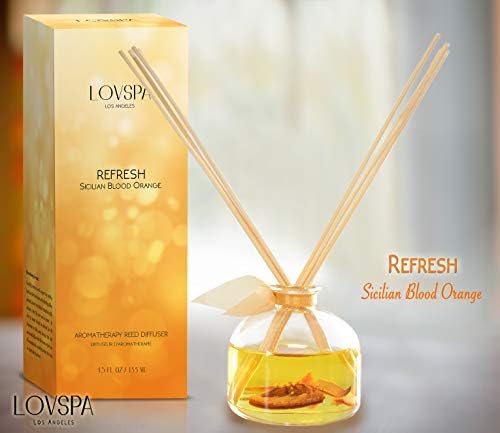 LOVSPA Refresh Blood Orange Citrus Reed Diffuser Set