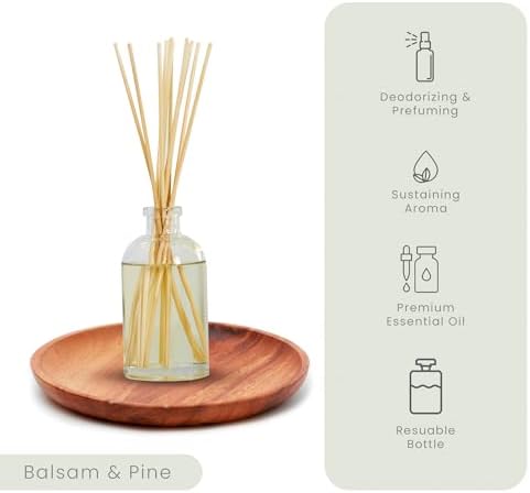 Hillhouse Naturals Reed Diffuser Set - Fresh Cut Balsam Pine Scent