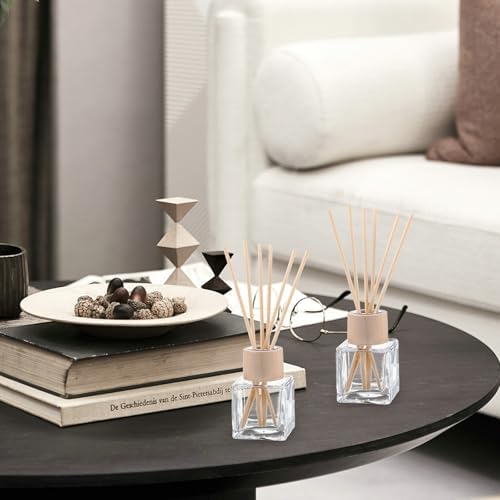 12 Piece Reed Diffuser Set with Wooden Caps and Rattan Sticks