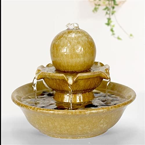 Ceramic Tabletop Fountain for Home Office Zen Relaxation