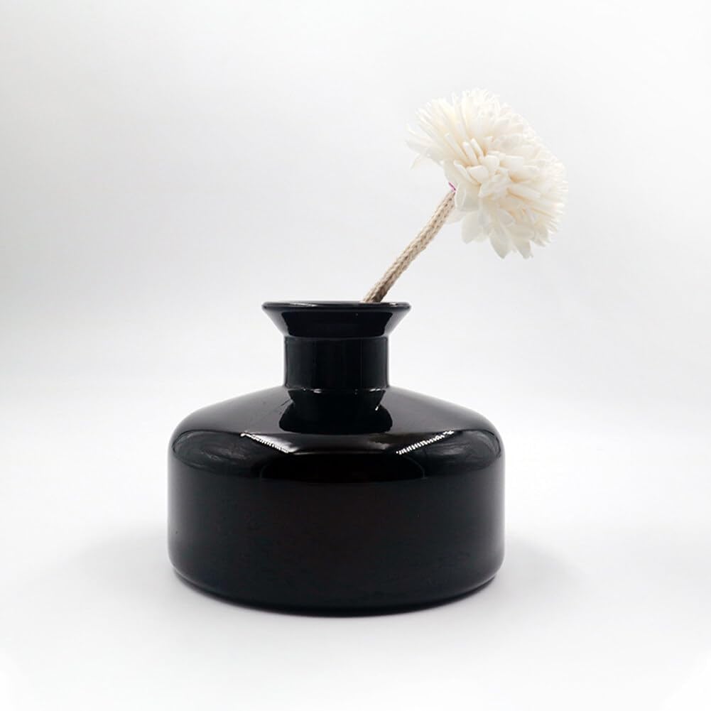 200ml Black Round Glass Diffuser Bottle