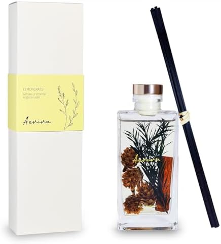 Aeviva Reed Diffuser Set with Lemongrass Scent