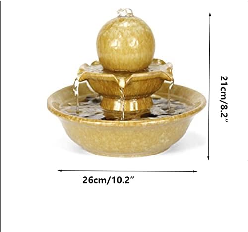 Ceramic Tabletop Fountain for Home Office Zen Relaxation