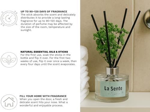 La Sente Reed Diffuser Gift Set with White Jasmine