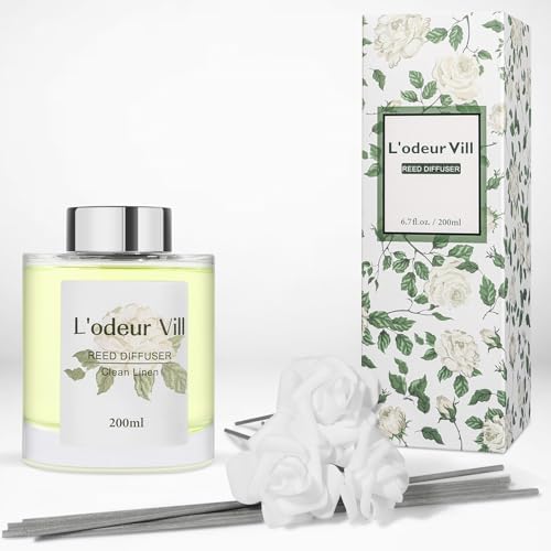 Lodeur Vill Reed Diffuser Set 67 oz Clean Linen Scent