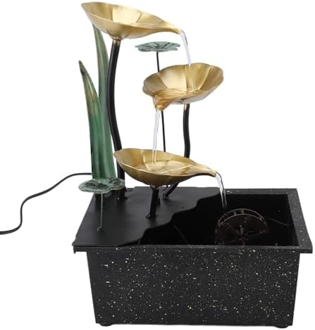 Quiet Circulating Iron Tabletop Fountain with LED Light