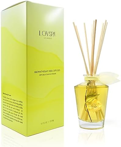 LOVSPA Energy Lemon Blossom Reed Diffuser Set