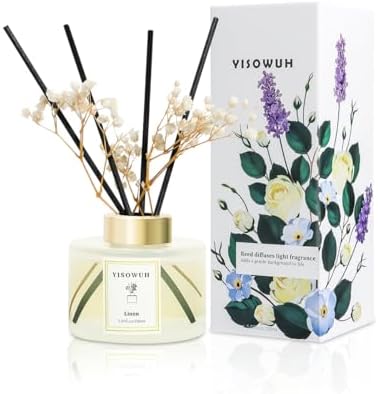 Linen Scent Reed Diffuser Set with 8 Sticks