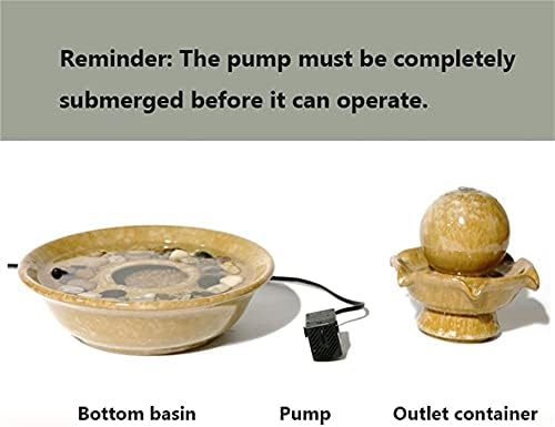 Ceramic Tabletop Fountain for Home Office Zen Relaxation