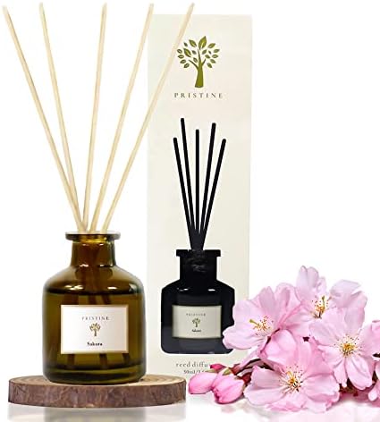 Pristine Sakura Reed Diffuser Set Cherry Blossom Aroma