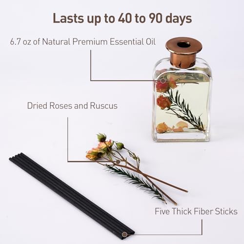 Rose Petal Essential Oil Reed Diffuser Set