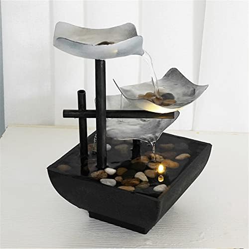 MEIMAY 3-Tier Tabletop Water Fountain with LED Light