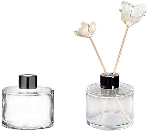 2Pcs 50ml Clear Glass Diffuser Bottles for Aromatherapy