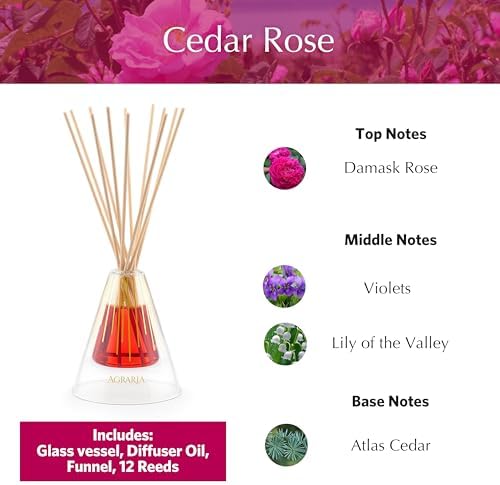 Agraria Cedar Rose Reed Diffuser Set