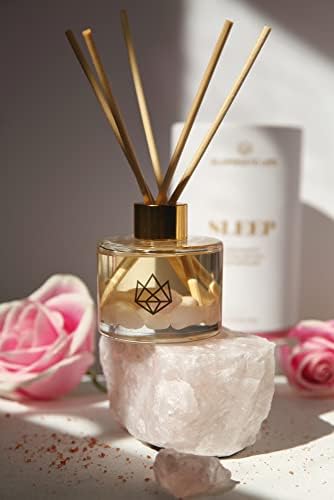 Crystal Infused Reed Diffuser 4 Oz - Sleep Rose Lavender Vanilla