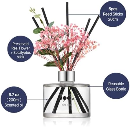 396 St Preserved Babys Breath Diffuser Set Black Cherry 200ml