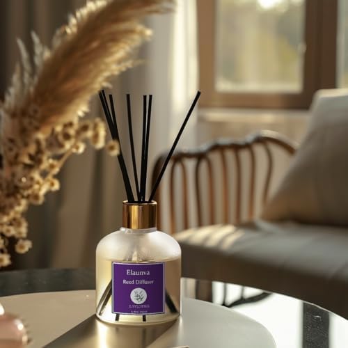 Elaunva Lavender Reed Diffuser Set with 8 Sticks