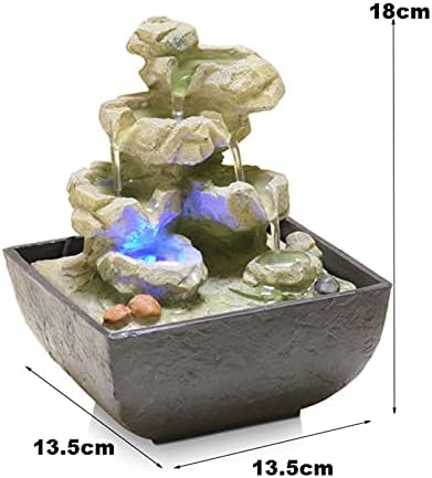 Tomyeus Tabletop Fountain Indoor Water Feature Fengshui Decor