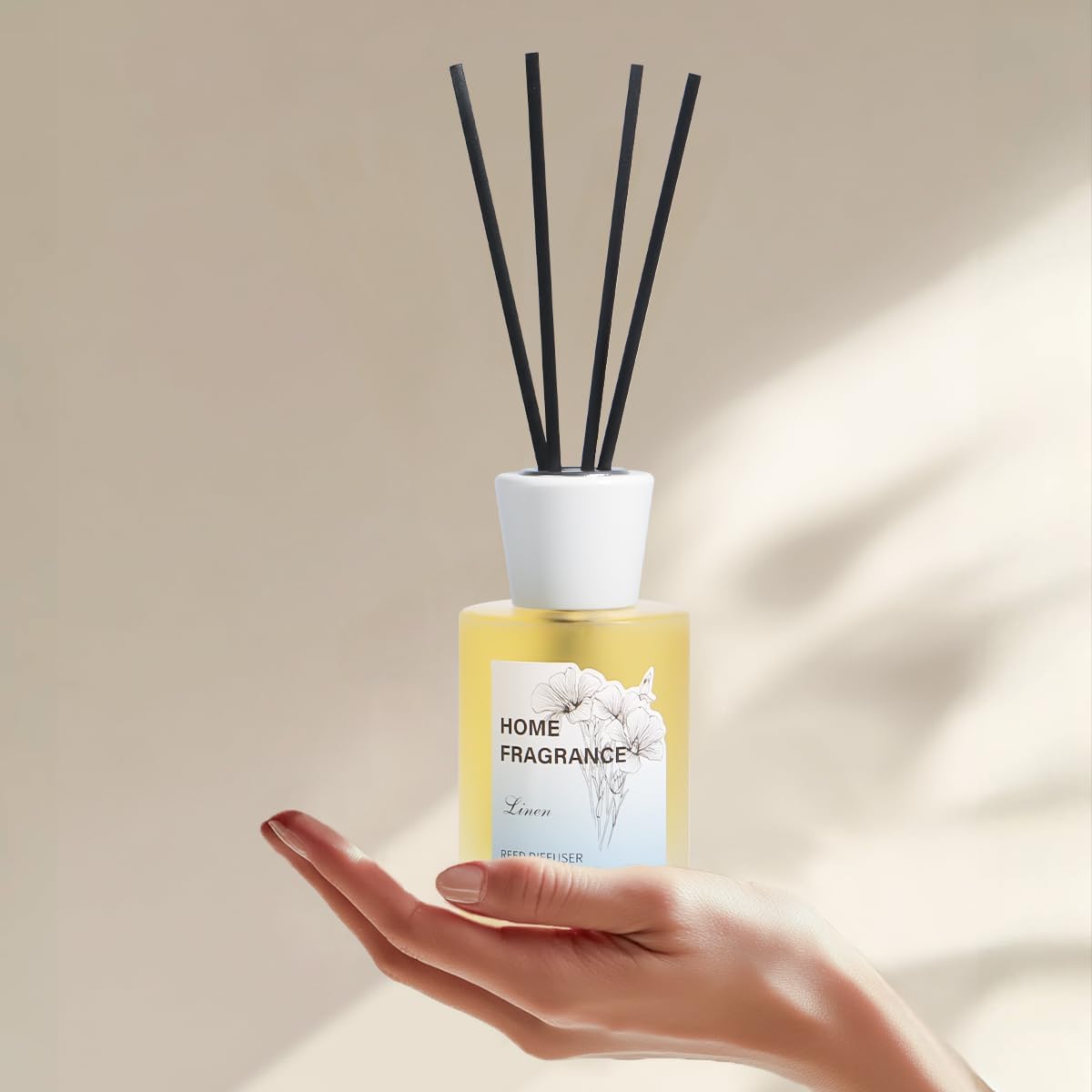 Linen Reed Diffuser Set with 8 Sticks 406oz