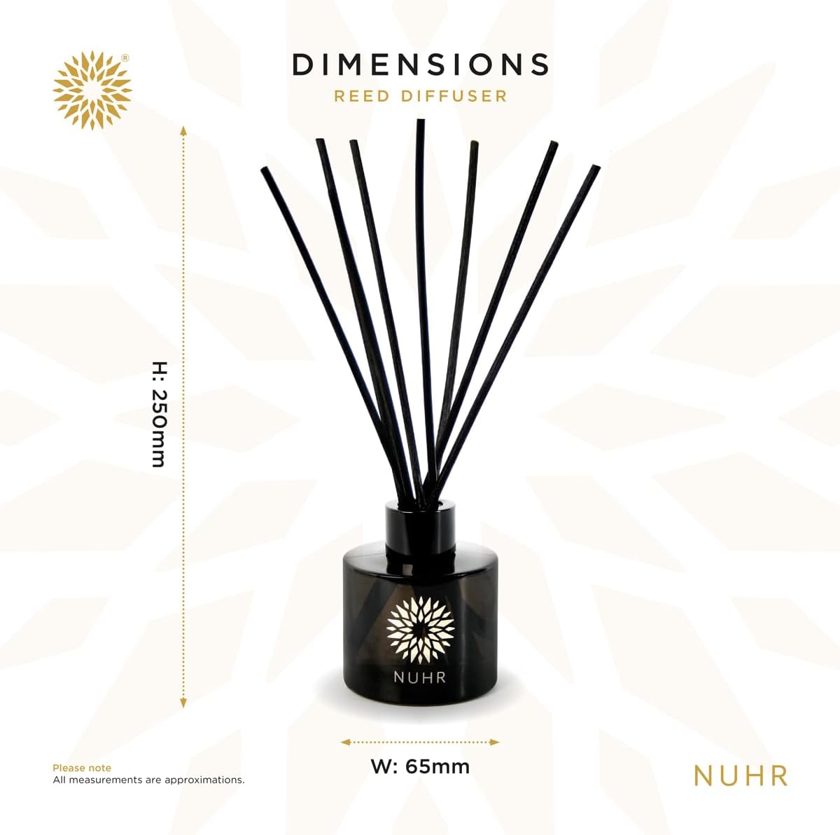NUHR Home Reed Diffuser Oud Wood Sticks Gift Set