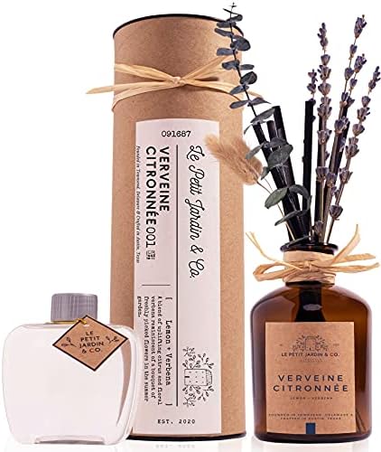 Reed Diffusers with Real Dried Flowers - Fragrance Set for Home Office
