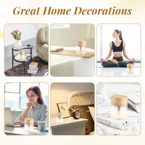 BOSMIOW 4 Piece Clear Glass Reed Diffuser Set