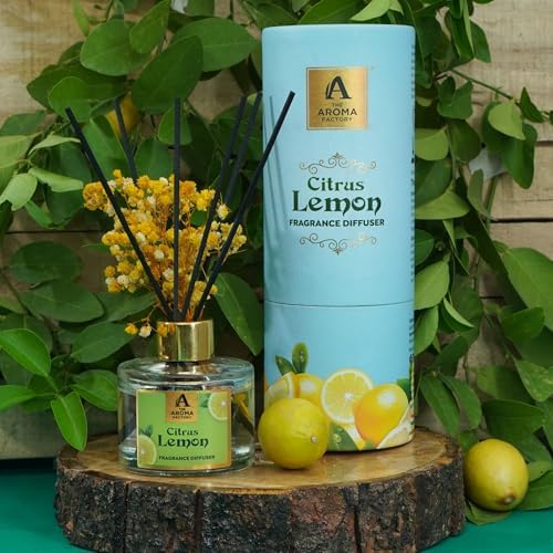 The Aroma Factory Citrus Lemon Reed Diffuser Set