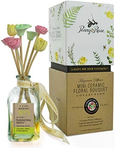 Penny Rose Ceramic Diffuser Set Summertime Spirits Scent