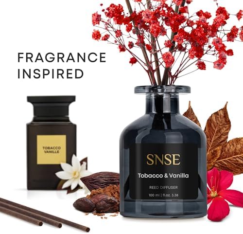 SNSE Tobacco Vanilla with Flowers Reed Diffuser Set