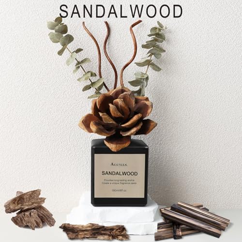 Aeeteek Reed Diffuser Set with Sandalwood Cedarwood Scent