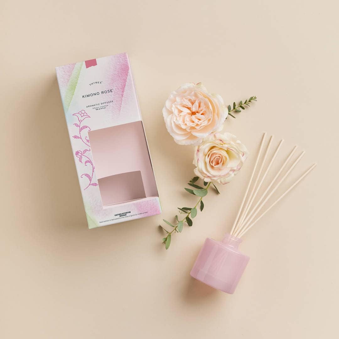 Thymes Petite Reed Diffuser - 4 Fl Oz - Kimono Rose 1