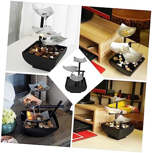 Small Indoor Metal Tabletop Waterfall Fountain Decor