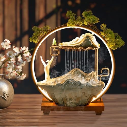 Small Indoor Fountain with LED and Reflux Incense