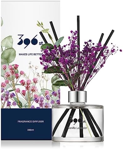 396 St Preserved Babys Breath Reed Diffuser Set Vanilla Lavender