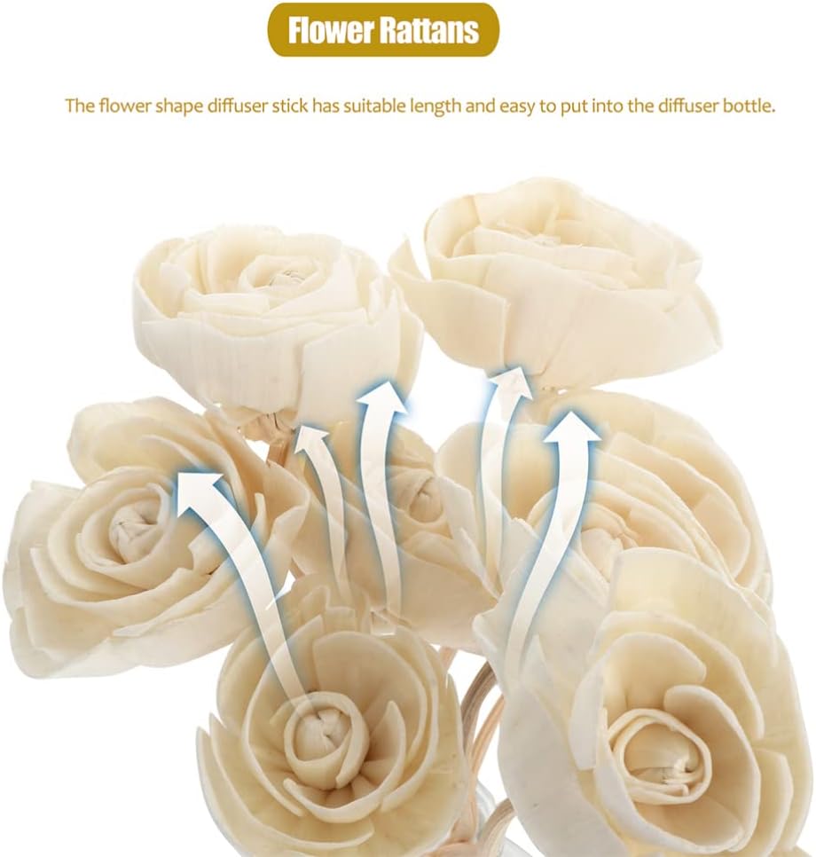 Angoily Reed Diffuser Sticks 6PCS Natural Rattan for Aroma