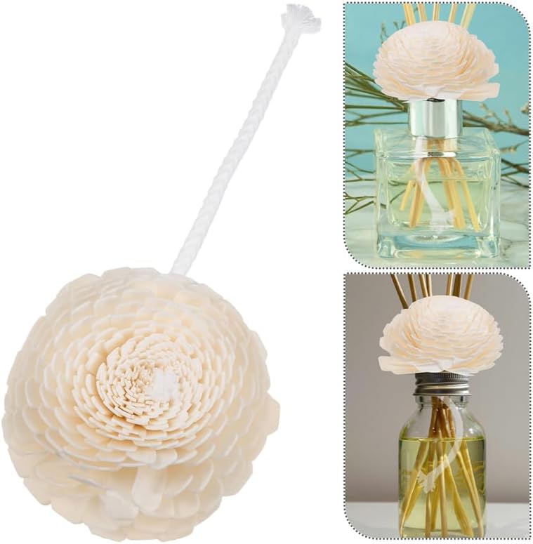 NOLITOY Diffuser with Mixed Sola Flowers and Cotton Reed
