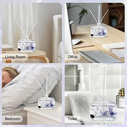 DAROMA Reed Diffuser Set with Sticks and Dried Flowers