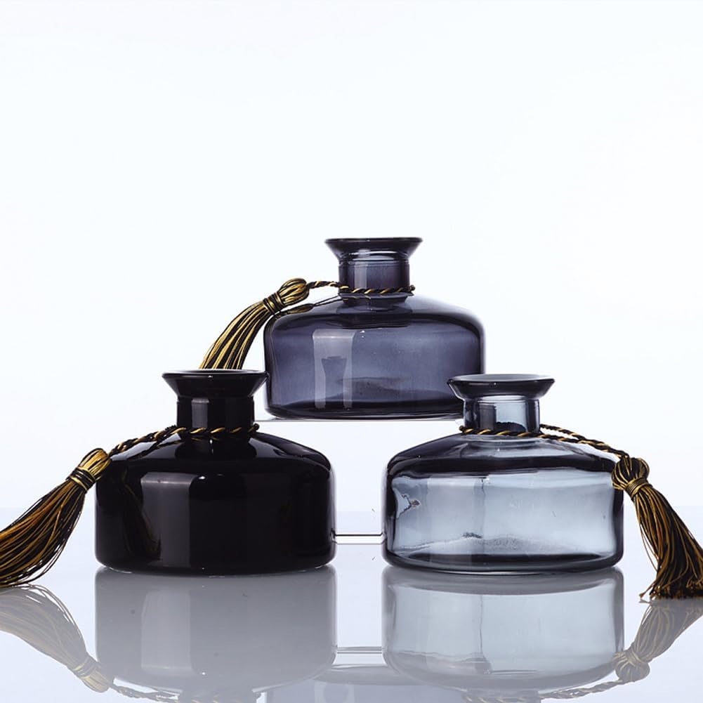 VASANA 200 ml Empty Glass Diffuser Bottle Black