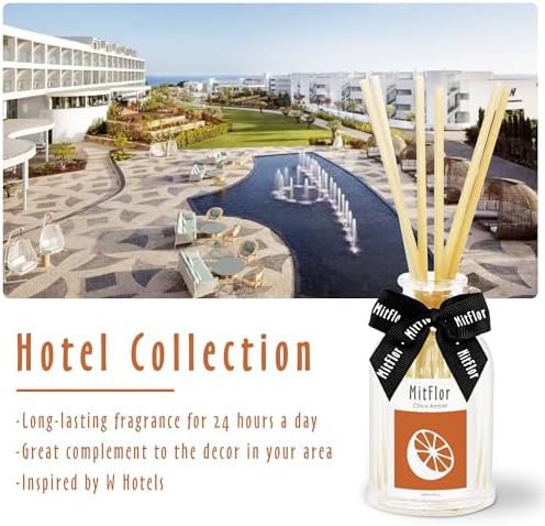 Citrus Amber Reed Diffuser Set by MitFlor
