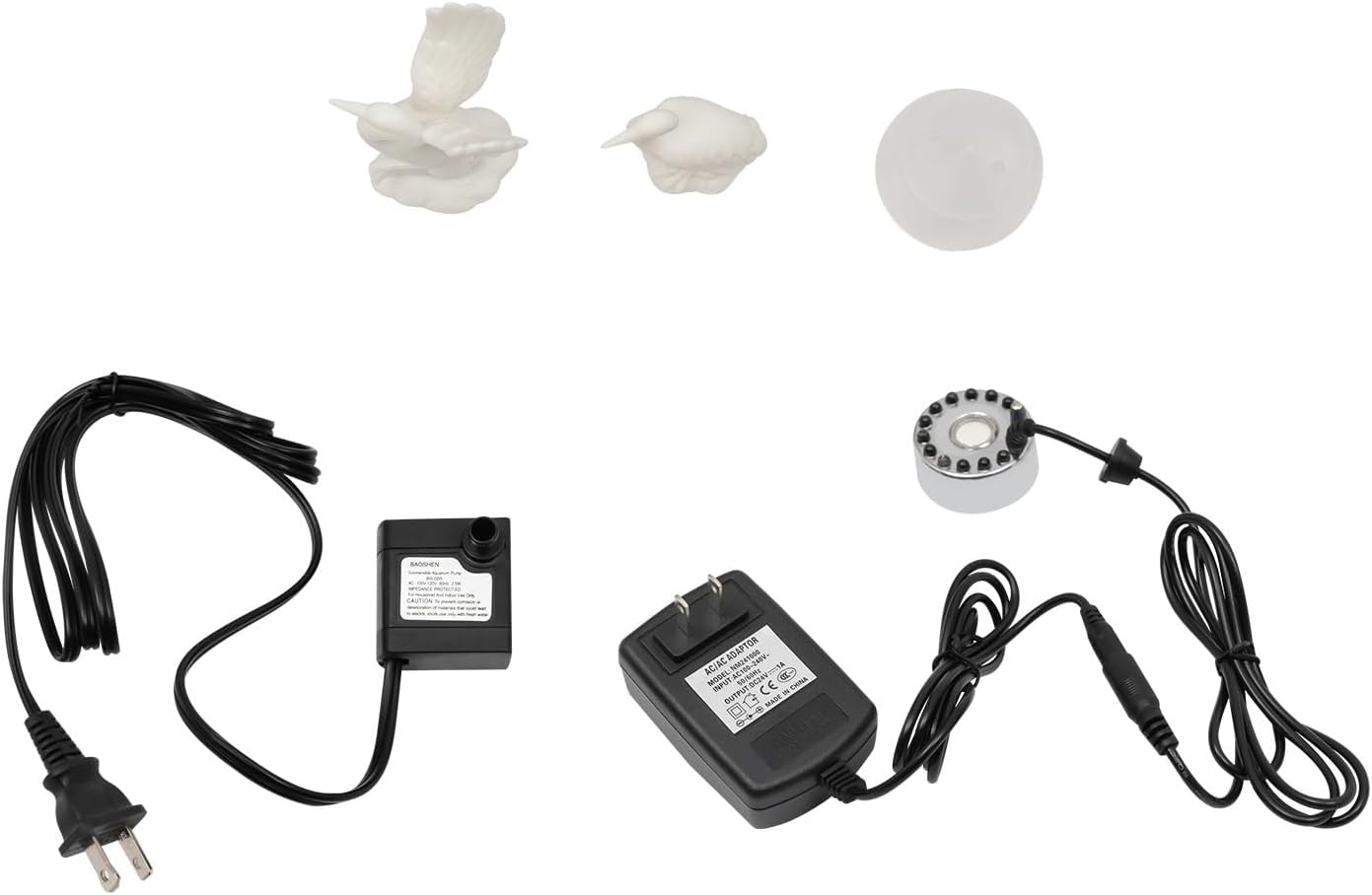 SanBouSi Tabletop Fountain with Fish Tank and LED Light