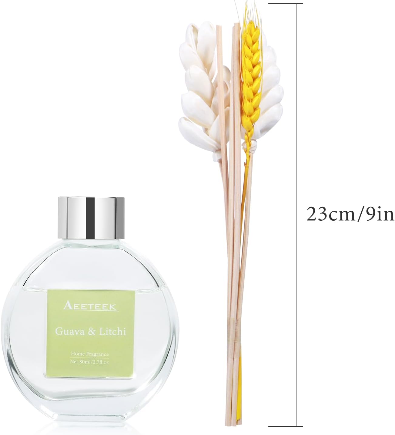 Guava Litchi Reed Diffuser Set - 80ml Strong Fragrance