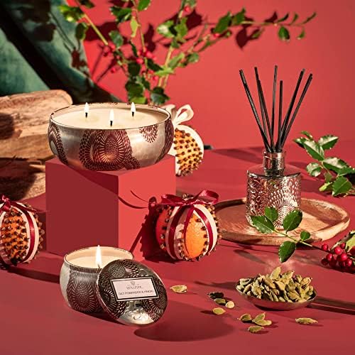 Voluspa Gilt Pomander Hinoki Reed Diffuser 34 Oz