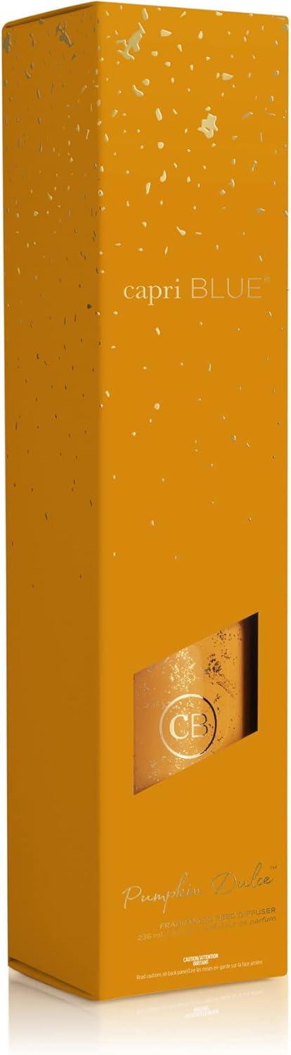 Capri Blue Glimmer Reed Diffuser Set - Pumpkin Dulce
