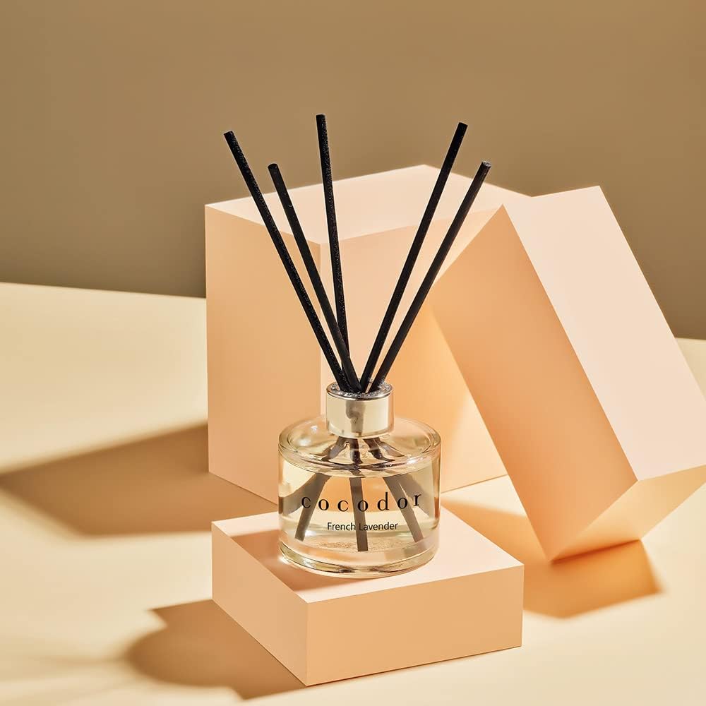 Cocodor Reed Diffuser 2 Pack Black Glass Cotton Core