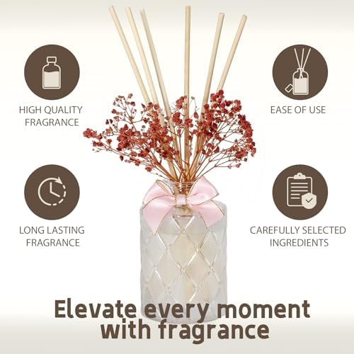 UCC Premium Reed Diffuser Set Rose Sandalwood Scent