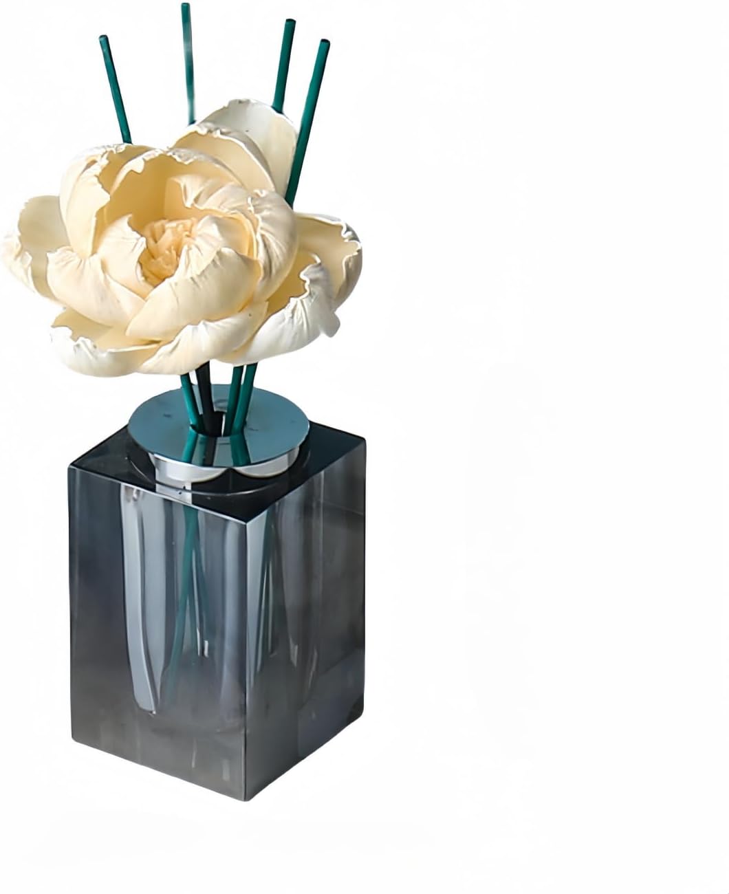 Crystal Glass Aromatherapy Bottles - Empty Refillable Diffuser Vases Gray