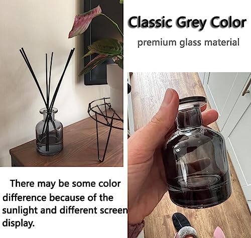 Grey 150ML Glass Diffuser Bottle Jar Vase