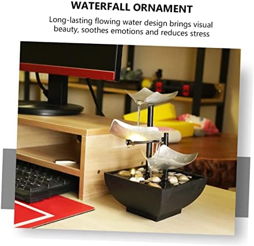 PRETYZOOM Waterfall Tabletop Fountain Indoor Decor